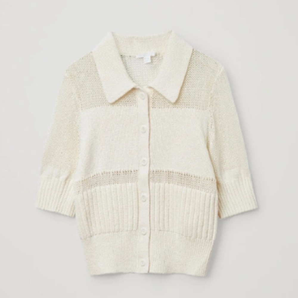Cream Knit Cardigan from COS